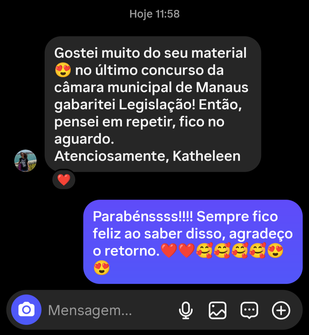 Depoimento 9 enviado por cliente da IPQuestões